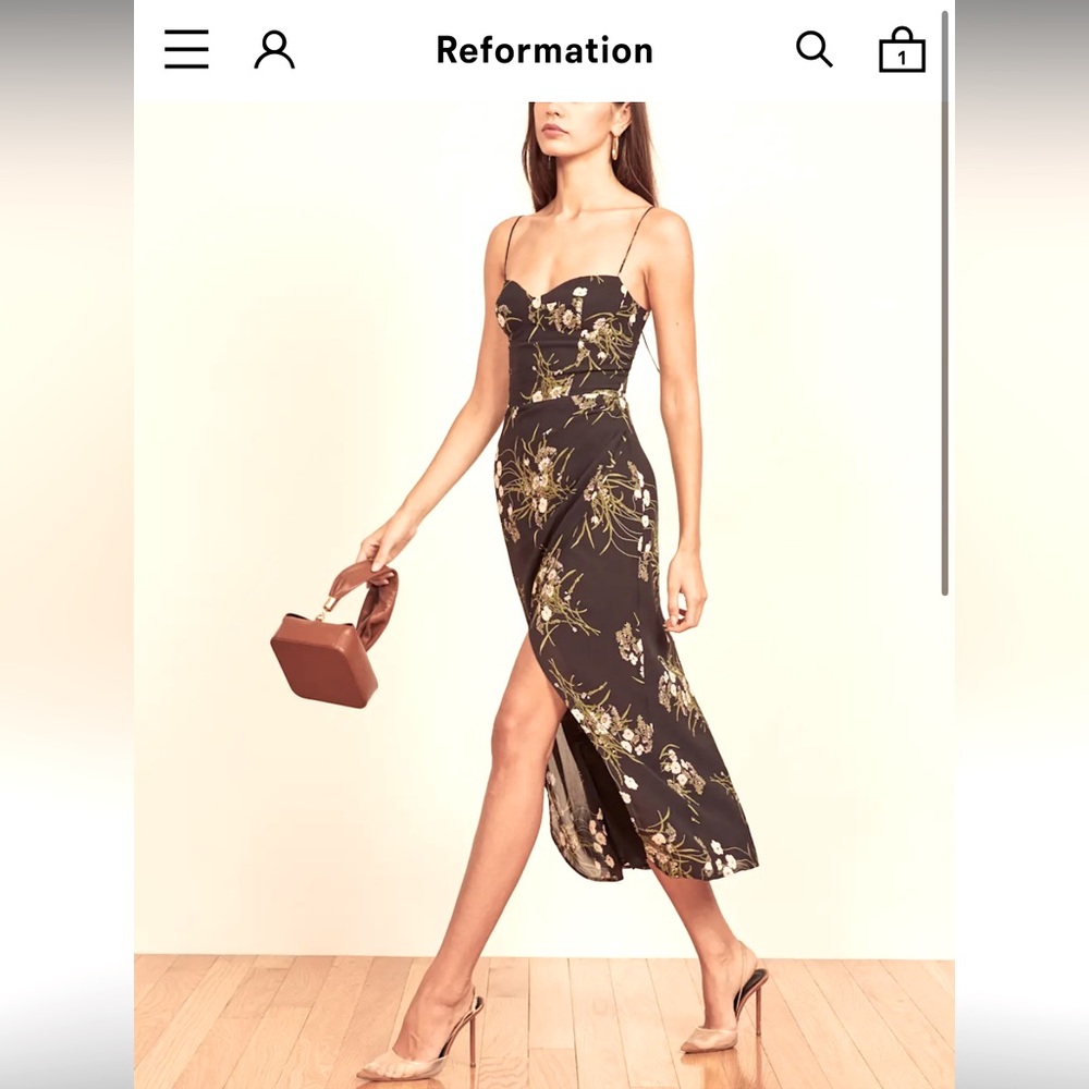 Reformation Kourtney Dress Veuve - Size 0